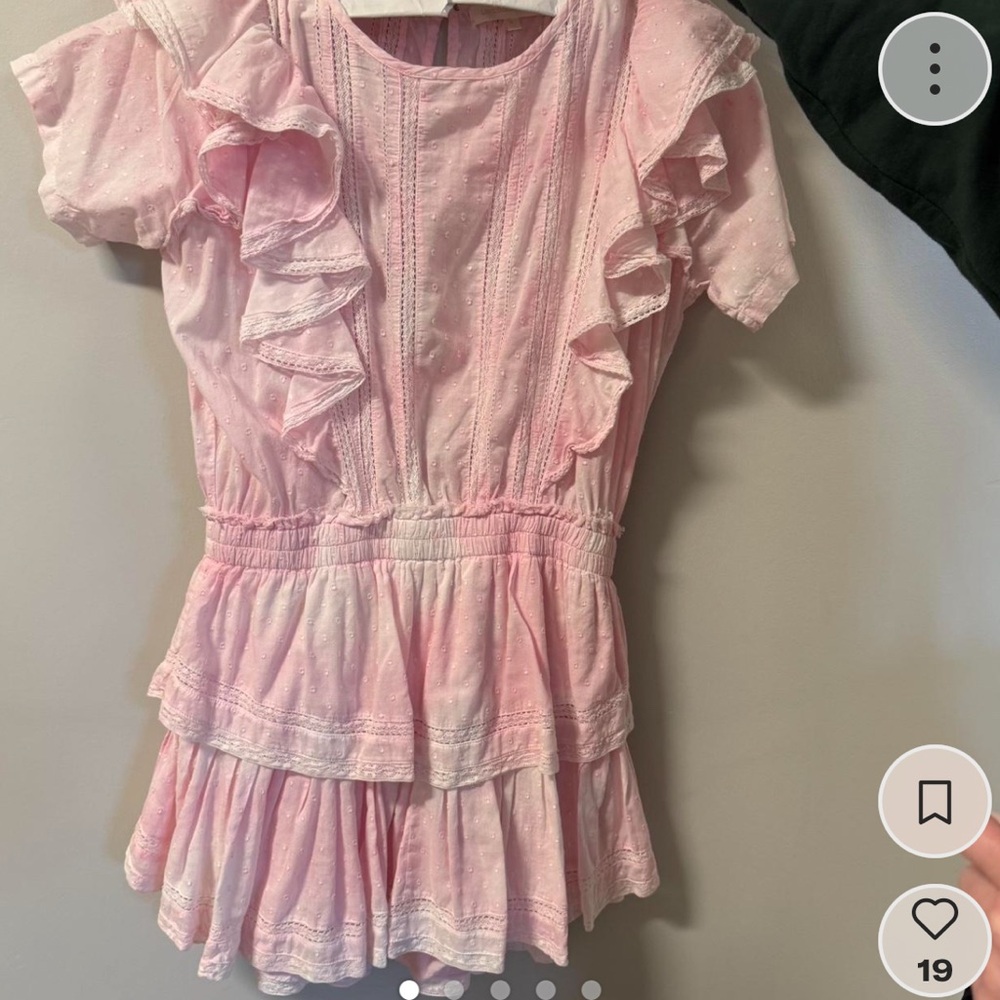 LoveShackFancy Pink Ruffle Dress